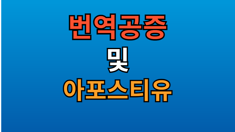 번역공증 아포스티유